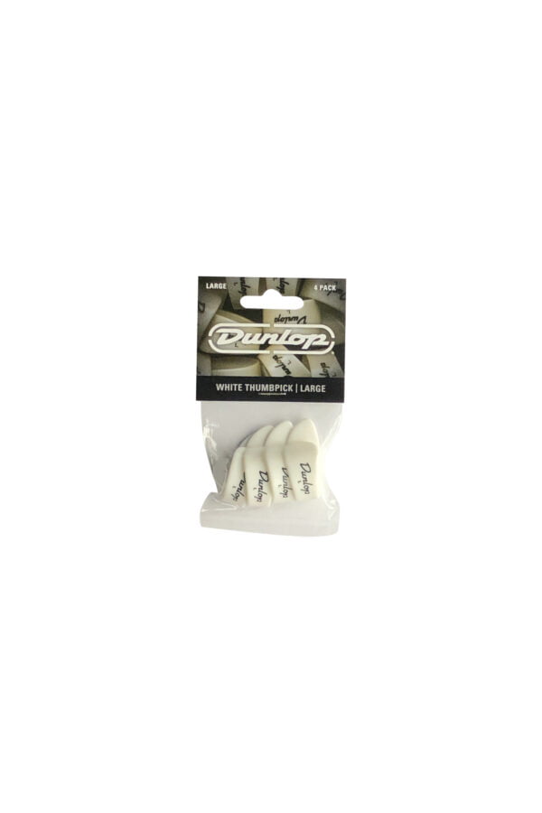 Dunlop White Thumbpicks Large (4-pak) 9003P 1 White Thumbpicks