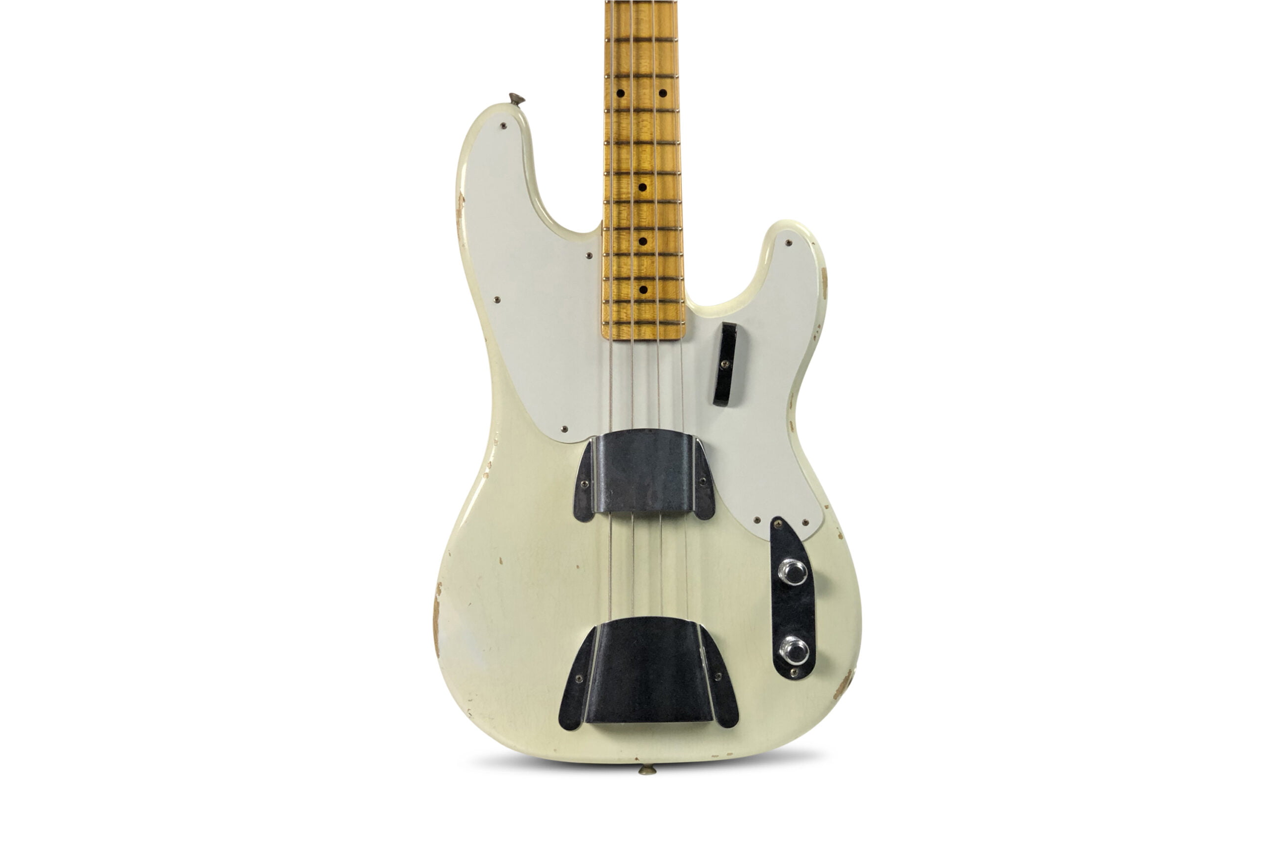 Fender Custom Shop 1955 P-bass Relic Aged Olympic White - Limited