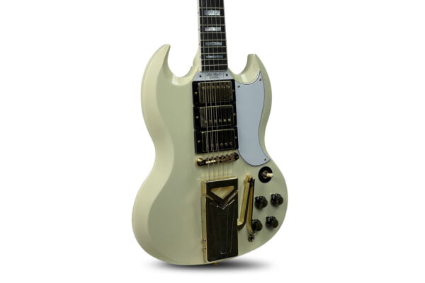 Gibson Custom Shop 60Th Anniversary 1961 Les Paul Sg Custom With Sideways Vibrola - Classic White 1