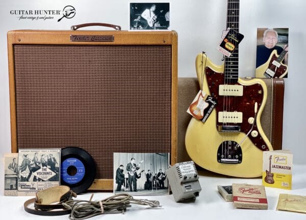 1960 Fender Jazzmaster In Blond -1959 Fender Bassman Tweed 5F6-A 1 1960 Fender Jazzmaster