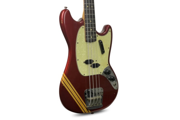 1970 Fender Mustang Bass In Competition Red 1 1970 Fender Mustang Bass