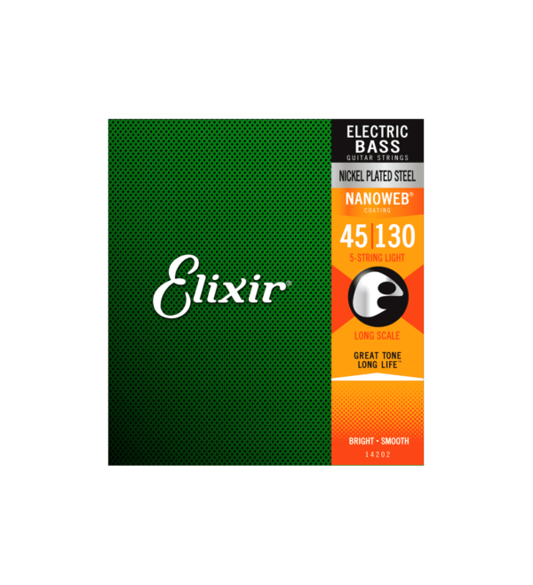 Elixir 14202 Nanoweb 5-String Light Electric Bass 1 Elixir