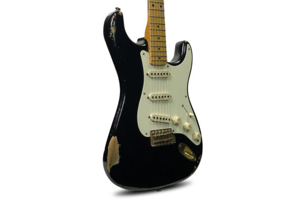 Fender Custom Shop '55 Stratocaster Heavy Relic Faded Black Gold Hardware 1 Fender Custom Shop
