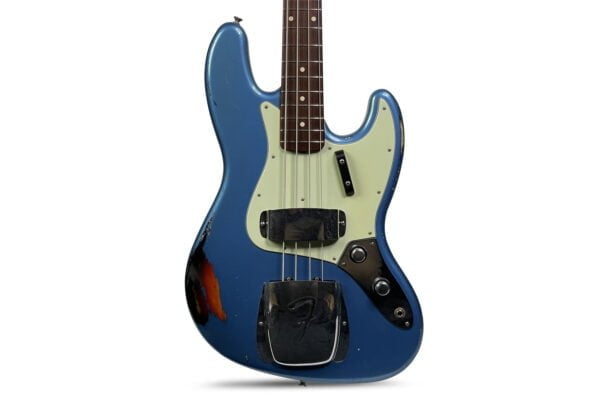 Fender Custom Shop 1962 Jazz Bass Heavy Relic Lake Placid Blue Over 3-Tone Sunburst Masterbuilt By Dennis Galuszka 1 1962 Jazz Bass