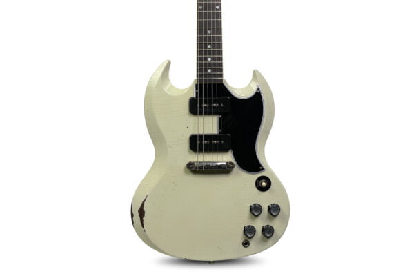 Gibson Custom Shop M2M 1963 Sg Special Polaris White - Murphy Lab Heavy Aged 1 M2M