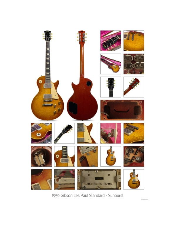 Guitar Poster - 1959 Gibson Les Paul Standard - Sunburst &Quot;Burst&Quot; 1 Guitar Poster
