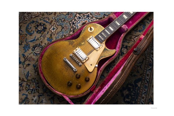 Guitarplakat - 1958 Gibson Les Paul Standard - Goldtop 1 Guitarplakat
