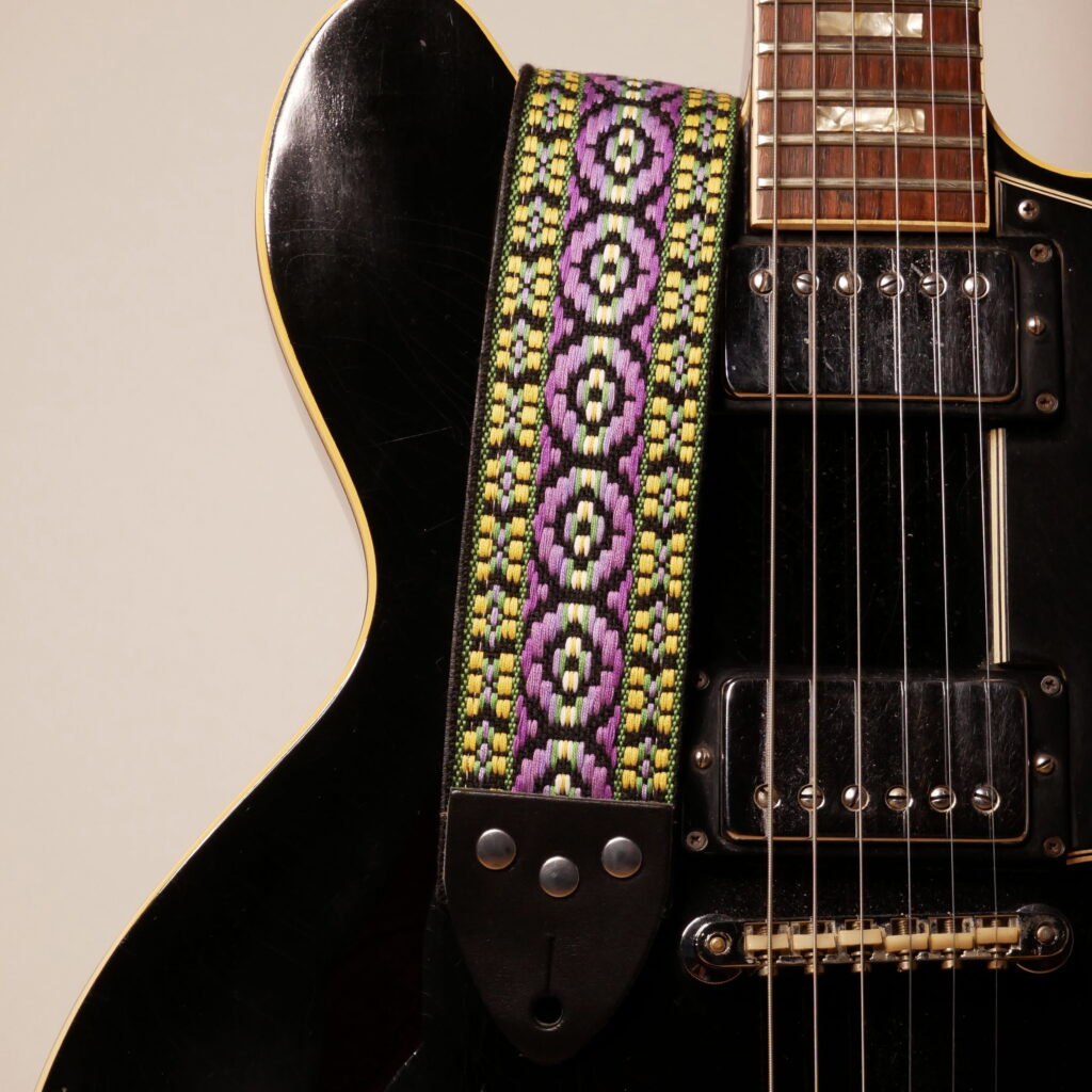 Tom'S Vintage Straps - Green 'Boho' Guitar/Bass Hippie Strap 1 Tom'S Vintage Straps