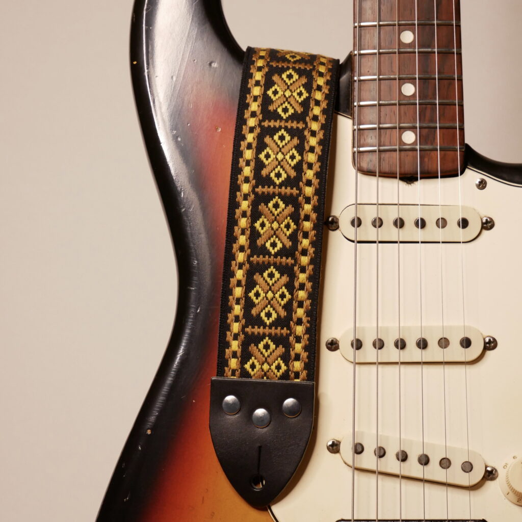 Tom'S Vintage Straps - Gold 'Crossroads' Guitar/Bass Hippie Strap 1 Tom'S Vintage Straps