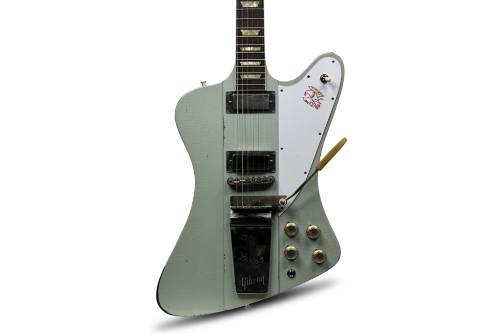 Gibson Custom Shop 1963 Firebird V Maestro Vibrola Murphy Lab Heavy Aged - Antique Frost Blue 1 Gibson Custom Shop